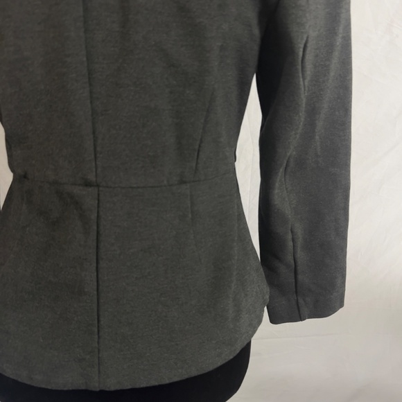 QUINCE gray knit blazer women's size S small business casual career fitted - Picture 6 of 9